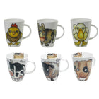 Roy Kirkham Mugs (Set of 6) - Please Shut the Gate, Louise Shape-Mugs
