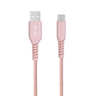 General Supply Goods + Co USB-C 10ft Braided Charging Cable - Pink Clay-Braided for extra durability