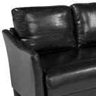 Flash Furniture Asti Upholstered Sofa - Black Leather-Hook and loop system keeps back cushions uniform
