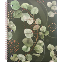 Hilroy Naturalis Notebook - 10-1/2" H x 8" W - Green-Includes 80 sheets of perforated paper