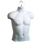 Eddie's Male Hanging Forms - Hard Plastic - White - 2 Pack (155739-2)-Half body form