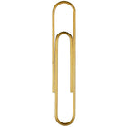 JAM Paper Coloured Jumbo Paper Clips, Large, Gold, 75 Pack (21832060)-Made from Vinyl Coated Steel Wire