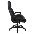 Brassex Linclon Executive Office Chair - Black-Curved arm rests and convenient tilt mechanism support proper alignment