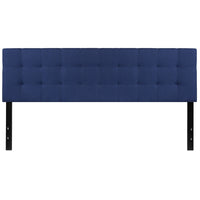 Flash Furniture Bedford Tufted Upholstered King Size Headboard - Navy Fabric-Contemporary Style