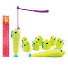 Educational Insights Reel Big Catch Game - Multicolor-How to play - Players take turns using the rod until all fish have been caught, then measure their fish against the included measuring cards to see who caught the biggest fish. Includes Fishing pole, 12 telescoping fish, four measuring cards, and game guide