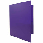 JAM Paper Plastic Heavy Duty Two Pocket Folders, Purple, 108 Pack (383HPUB)-Size: 9-1/2" x 12"