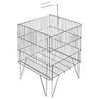 Azar Displays Square Large Wire Dump Bin, Chrome, 33" (300704)-Dimensions: 33"H x 23"W x 23"D