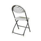 Work Smart Plastic Folding Chair, 4 Pack-Powder Coated Tubular Frame