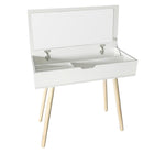 Danawares Modern Desk with Storage - White-Open the lid to find hidden desk compartments, providing an organized way to store all your desk materials