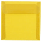 JAM Paper 8.5 x 8.5 Square Envelopes, Gold Translucent Vellum, 250 Pack (PACV597H)-Gold translucent envelope
