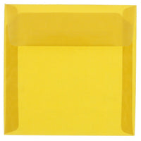JAM Paper 8.5 x 8.5 Square Envelopes, Gold Translucent Vellum, 250 Pack (PACV597H)-Gold translucent envelope