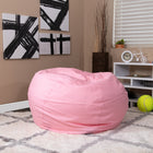 Flash Furniture Oversized Light Pink Dot Bean Bag Chair-Cotton-Twill Upholstery