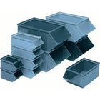 Stackbin, Steel Bin, 100 Lbs. Cap., 9" W x 18-3/4" D x 7-1/2" H, Blue - 2 Pack-Capacity: 100 lbs.