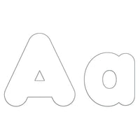 Trend Enterprises Casual 4" Uppercase/Lowercase Ready Letters Combo Pack, White, 543 Pack-White