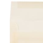 JAM Paper 4bar A1 Envelopes, 3.63 x 5 1/8, Spring Ochre Ivory Translucent Vellum, 100 Pack (1591612g)-Opening: Booklet