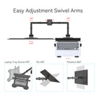 SHOPPINGALL Extra Tall Fully Adjustable Dual Monitor and Laptop Mount Stand with 31.5 inch Stand-up Pole for Laptop up to 17" Monitors up to 32" - SA-LH09L-Black-11