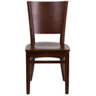 Flash Furniture Lacey Series Solid Back Wood Restaurant Chair - Walnut-Wood Dining Chair