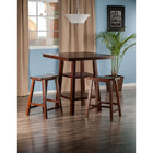 Winsome Orlando 3-Piece High Table Set, 2 Saddle Stools, Walnut (94308)-Rated for up to 220 lb