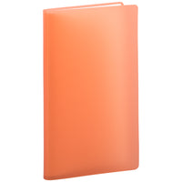 JAM Paper 72-Card Capacity Business Card Book - 4" x 7-1/4" - Orange-English only packaging