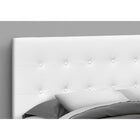 Monarch Specialties 6002Q Queen Size Headboard - White Leather-Look-Assembly required: All parts and hardware are enclosed within the headboard, accessible through the back panel; illustrated instructions are provided for convenience (additional tools may be needed)