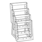 Azar Displays 4-Tier Letter Size Modular Brochure Holder For Counter, 2 Pack (252311)-Four-tier letter size holder