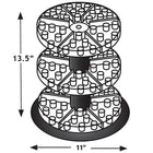 Azar Displays 13.5"H 3-Tiered Revolving Counter Display, 36 Compartments/Tier (225035)-Compartments measure 1" H x 1" in diameter