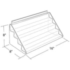 Azar Displays 8" x 16" x 8" 4-Tier Counter Step Display, Clear (326042)-8"H x 16"W x 8"D