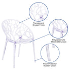 Flash Furniture Specter Series Stacking Side Chair - Transparent-Polycarbonate Molded Structure