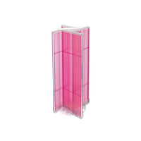Azar Displays Plastic Pegboard Pinwheel Unit, 13.5" x 44", Pink (700444-PNK)-Made from plastic pegboard