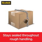 Scotch Box Lock Packaging Tape with Dispenser - 1.88" x 22.2 yd (48 mm x 20.3 m)-Smooth unwind & quiet release