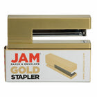 JAM Paper Modern Desk Stapler - Gold-Available in various beautiful colors, these staplers are perfect for adding a pop of color to any desk at home or at work.