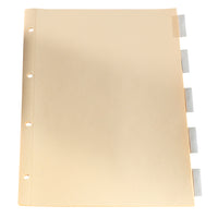 Oxford 5 Tab Index Binder, Legal Size-Categorize documents in binders and reference information faster