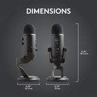 Logitech Blue Yeti Game Streaming Kit-Blue Yeti Microphone: 4.72"  x 4.92" x 11.61"