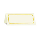 St. James Classic Place Cards - 1-3/4 x 4-1/4" - Laser/Inkjet Printable - Ivory - Gold Foil - 60 Pack-Place Cards are an elegant welcome to your guests and a discreet way to arrange seating
