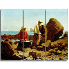 Designart Winslow Homer, The Boat Builders Canvas Art Print, (PT5018-3P)-Print