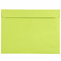 JAM Paper 9" x 12" Booklet Catalog Coloured Envelopes - Ultra Lime Green - 500 Pack-Lime Green Envelope