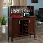 Winsome Wood Beynac Wine Bar, Cappuccino (40339)-Assembly required