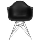 Flash Furniture Alonza Series Plastic Chairs with Chrome Base - Black - 2 Pack-Set of 2 Accent Side Chairs