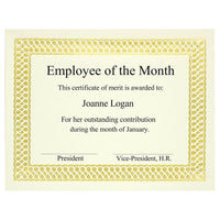 St. James Elite Bond Certificates, Ivory Linen with Classic Gold Foil Design, 12 Pack-Free downloadable templates from www.first-base.com