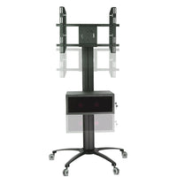 TygerClaw Mobile TV Stand for 30" - 60" TV, 39.4" x 22.7" x 70.9", Sliver-LCD Public Mobile Cart with 360 degrees rotation