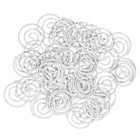 JAM Paper Circular Coloured Papercloops, White Round Paper Clips, 5 Packs of 50, 250 Total (2187139g)-Finish: Smooth