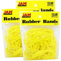 JAM Paper Rubber Bands, #33 Size, Yellow Rubberbands, 300/Pack (333RByeg)-Regular Size Yellow Rubber Bands