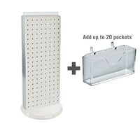 Azar Displays Pegboard Counter Gift Card Holder, 8" x 21", White (700505-WHT)-Made from pegboard