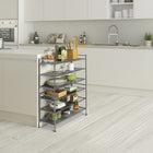 Seville Classics Gunmetal Mesh 3-Tier Clip-on Shoe Rack - Grey-No tools or assembly required
