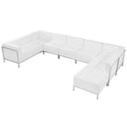 Flash Furniture  Hercules Imagination Series Leather U-Shape Sectional Configuration, 7 Pieces, White (ZBIMAGUSECSET4W)-Contemporary design