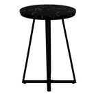 Monarch Specialties 2179 Accent Table - 22"H/Black Marble/Black Metal-8