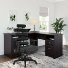 Plata Import Moonlight Office Chair Faux Leather High Back With Synthetic Leather Cushions - Black-High-back modern style