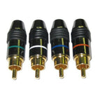 Digiwave RCA Component Plug in Metal, 0.8" x 2.3" x 4.3", Silver, 4 Pack-Digiwave Gold Plated RCA Component Plug in Metal (4pcs/PK) is great for Security CCTV or other purpose