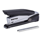 Amax InPower Spring-Powered Antimicrobial Desktop Stapler - 20-Sheet Capacity - Black-Desk Stapler