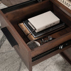 Sauder 66"W Briarbrook L-Desk - Barrel Oak-  Meets BIFMA standard x5.5 for safety, durability, and structural performance